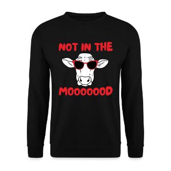 NOT IN THE MOOD - Unisex Sweatshirt - black - Front - Alina (178cm) & Michal (187cm)