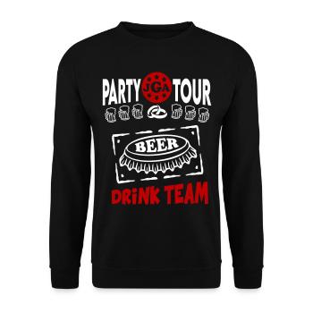Jga Bierkorken Drink Team Bier Saufen Party Tour - Unisex Pullover - Schwarz - Vorne - Alina (178cm) & Michal (187cm)