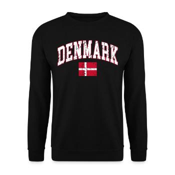 Dänemark flagge Denmark - Unisex Pullover - Schwarz - Vorne - Alina (178cm) & Michal (187cm)