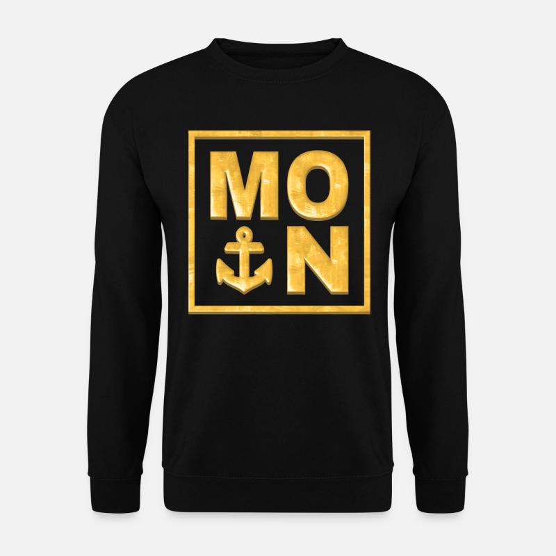 MOIN Anker Gold - Unisex Pullover - Schwarz