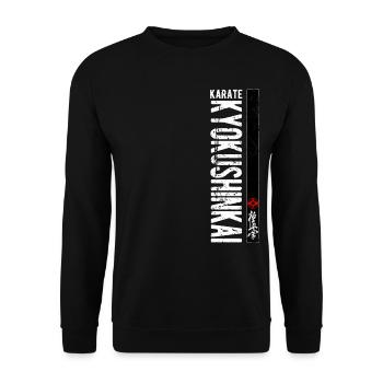 Karate Kyokushinkai Kanji Martial Art Japan - Unisex Sweatshirt - black - Front - Alina (178cm) & Michal (187cm)