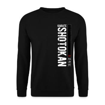 Karaté Shotokan Kanji Art Martial Japon - Sweat-shirt Unisexe - noir - Devant - Alina (178cm) & Michal (187cm)