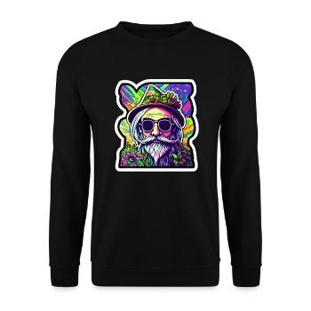 Hippie Opi - Sweat-shirt Unisexe - noir - Devant - Alina (178cm) & Michal (187cm)