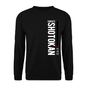 Karate Shotokan Kanji Martial Art Japan - Unisex Sweatshirt - black - Front - Alina (178cm) & Michal (187cm)