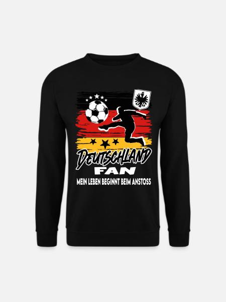 Fußball Deutschland Fussball Fan Anstoss - Unisex Pullover - Schwarz