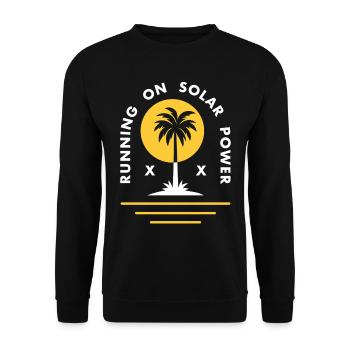 Running on Solar Power - Unisex Sweatshirt - black - Front - Alina (178cm) & Michal (187cm)