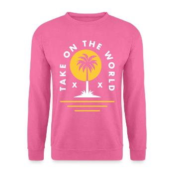 Partez à l’assaut du monde - Sweat-shirt Unisexe - rose - Devant
