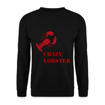 crazy lobster - Unisex Sweatshirt - black - Front - Alina (178cm) & Michal (187cm)