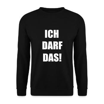 ich darf das - Unisex Pullover - Schwarz - Vorne - Alina (178cm) & Michal (187cm)