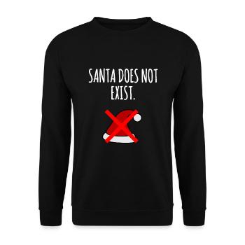 Der Weihnachtsmann existiert nicht: Weihnachtsmann Gläubiger - Unisex Pullover - Schwarz - Vorne - Alina (178cm) & Michal (187cm)