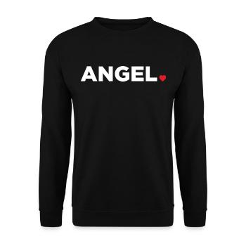 Ange - Sweat-shirt Unisexe - noir - Devant - Alina (178cm) & Michal (187cm)