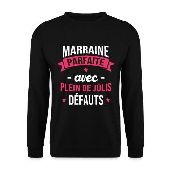 Marraine parfaite avec plein de jolis défauts - Sweat-shirt Unisexe - noir - Devant - Alina (178cm) & Michal (187cm)
