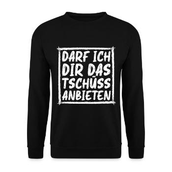 Sarkusmus Spruch Schwarzer Humor Lustiges Ironie - Unisex Pullover - Schwarz - Vorne - Alina (178cm) & Michal (187cm)