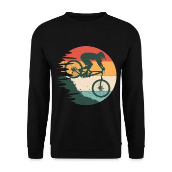 Fahrradfahrräder BMX Mountainbike Bergrad - Unisex Pullover - Schwarz - Vorne - Alina (178cm) & Michal (187cm)