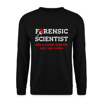 Forensic Scientist, Forensic science Investigator - Unisex Sweatshirt - black - Front - Alina (178cm) & Michal (187cm)