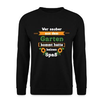Garten | Gärtner | Gartenarbeit | Gärtnerin - Unisex Pullover - Schwarz - Vorne - Alina (178cm) & Michal (187cm)