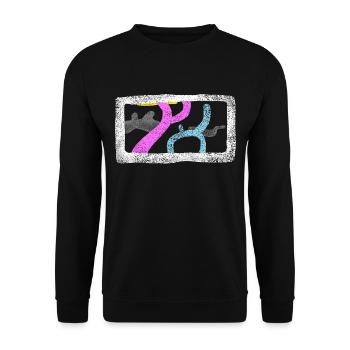 Landscape Modern - Japan Colors - Unisex Sweatshirt - black - Front - Alina (178cm) & Michal (187cm)