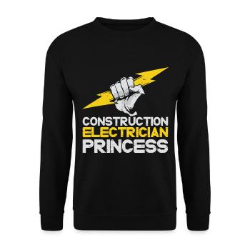 Electrician Electrical Engineer Electronics Technician - Unisex Sweatshirt - black - Front - Alina (178cm) & Michal (187cm)