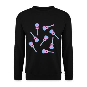 Ukulélé rose - Sweat-shirt Unisexe - noir - Devant - Alina (178cm) & Michal (187cm)