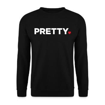 Pretty - Unisex Sweatshirt - black - Front - Alina (178cm) & Michal (187cm)