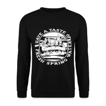 Rafting Wildwasser Kanu Kajak - Unisex Pullover - Schwarz - Vorne - Alina (178cm) & Michal (187cm)
