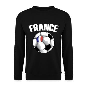 Frankreich Fußballfan - Unisex Pullover - Schwarz - Vorne - Alina (178cm) & Michal (187cm)