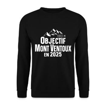 2025 Mont Ventoux Cycliste Montagne Randonnée - Sweat-shirt Unisexe - noir - Devant - Alina (178cm) & Michal (187cm)
