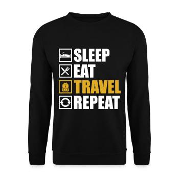 Voyages - Sweat-shirt Unisexe - noir - Devant - Alina (178cm) & Michal (187cm)