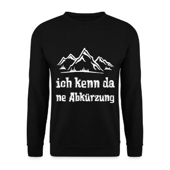 ich kenn da ne Abkürzung - Unisex Pullover - Schwarz - Vorne - Alina (178cm) & Michal (187cm)