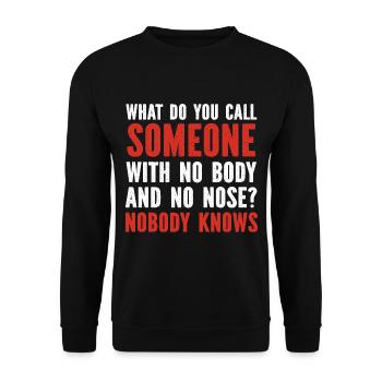 Père blagues Papa Blagues - Sweat-shirt Unisexe - noir - Devant - Alina (178cm) & Michal (187cm)