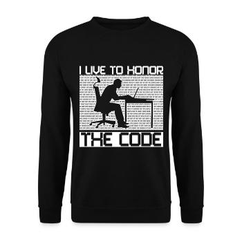 Programmierer Coder Software Entwickler - Unisex Pullover - Schwarz - Vorne - Alina (178cm) & Michal (187cm)