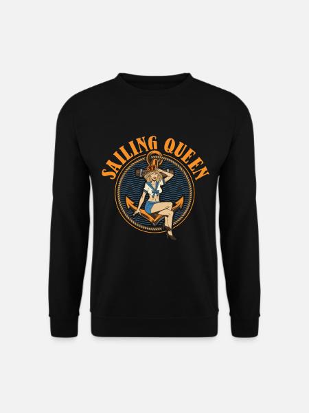 Seglen Segelboot Segler - Unisex Pullover - Schwarz