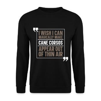 Cane Corso Dog - Unisex Sweatshirt - black - Front - Alina (178cm) & Michal (187cm)