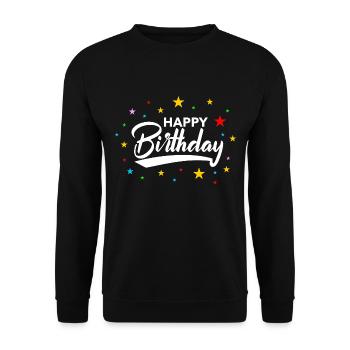 Alles Gute zum Geburtstag Frauen glänzen an Ihrem Geburtstag - Unisex Pullover - Schwarz - Vorne - Alina (178cm) & Michal (187cm)