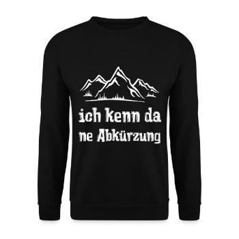 ich kenn da ne Abkürzung - Unisex Pullover - Schwarz - Vorne - Alina (178cm) & Michal (187cm)