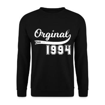 Vintage Original Since 1994 Birthday Retro - Unisex Sweatshirt - black - Front - Alina (178cm) & Michal (187cm)