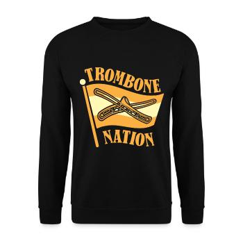 Trombone - Sweat-shirt Unisexe - noir - Devant - Alina (178cm) & Michal (187cm)