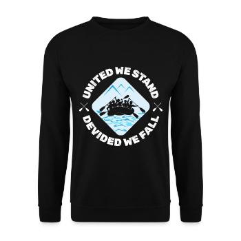 Rafting Wildwasser Kanu Kajak - Unisex Pullover - Schwarz - Vorne - Alina (178cm) & Michal (187cm)