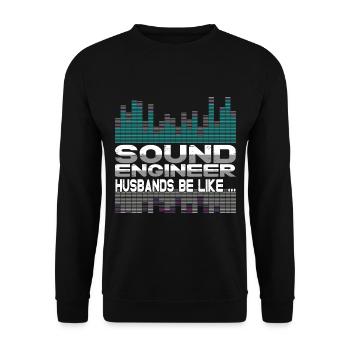 Tontechniker Sound Audio Engineer - Unisex Sweatshirt - black - Front - Alina (178cm) & Michal (187cm)