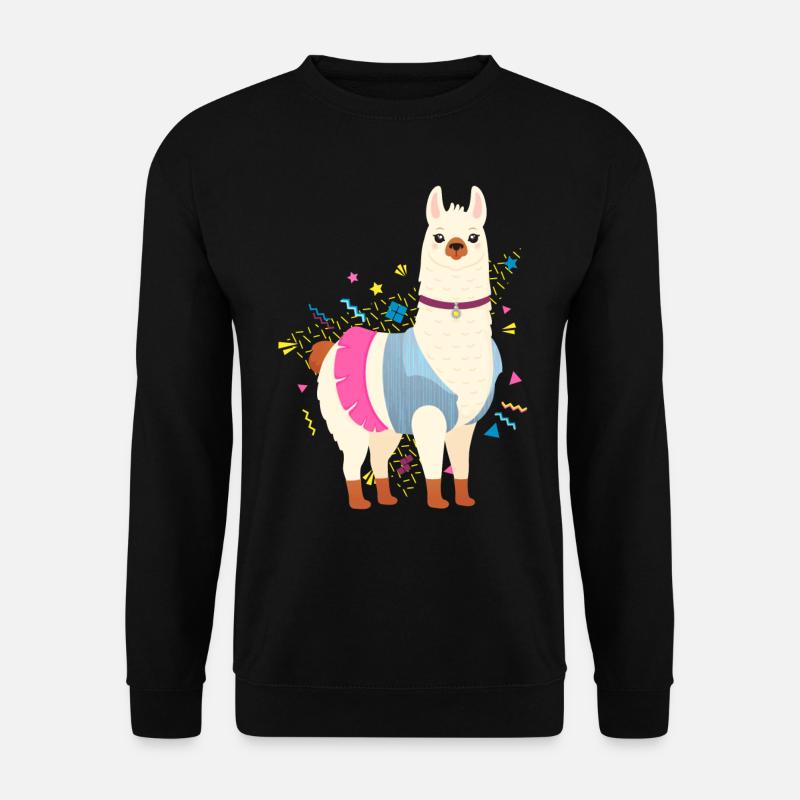 90s Style Llama - Unisex Sweatshirt - black