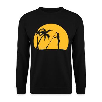 SUP - Unisex Sweatshirt - black - Front - Alina (178cm) & Michal (187cm)