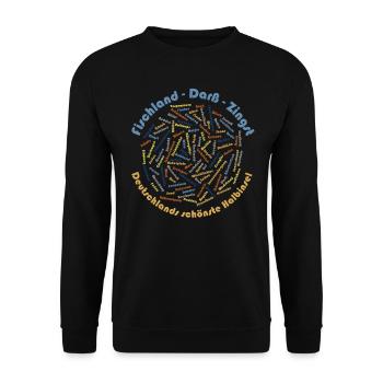 WordCloud (Poisson-Darß-Zingst Edition) - Sweat-shirt Unisexe - noir - Devant - Alina (178cm) & Michal (187cm)