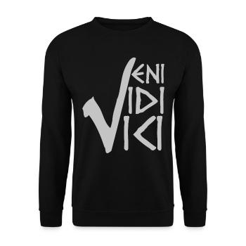 VENI VIDI VICI - Unisex Pullover - Schwarz - Vorne - Alina (178cm) & Michal (187cm)