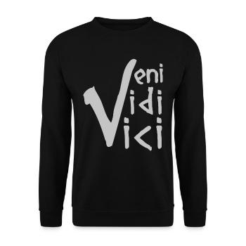 VENI VIDI VICI - Unisex Pullover - Schwarz - Vorne - Alina (178cm) & Michal (187cm)