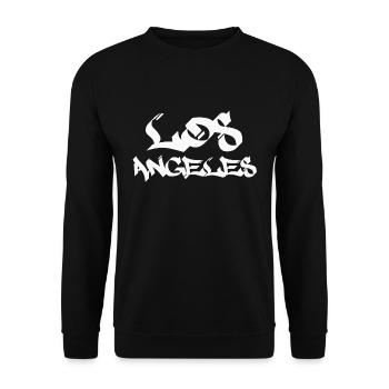 los Angeles - Unisex Sweatshirt - black - Front - Alina (178cm) & Michal (187cm)