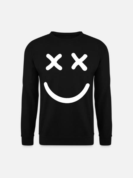Smiley mort Smiley aux yeux croisés - Sweat-shirt Unisexe - noir