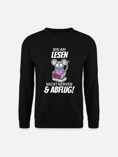 Lesen Buch Bücher Leser Geschenk - Unisex Pullover - Schwarz