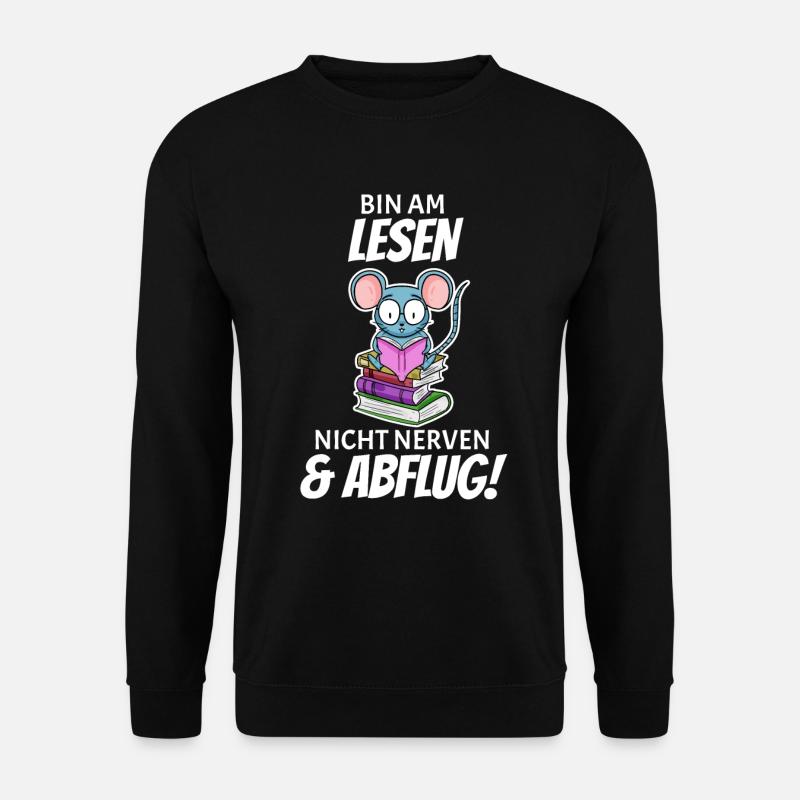 Lesen Buch Bücher Leser Geschenk - Unisex Pullover - Schwarz