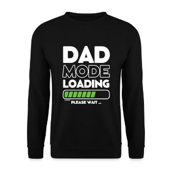 Laden bald Papa -DAD-Modus wird geladen - Unisex Pullover - Schwarz - Vorne - Alina (178cm) & Michal (187cm)