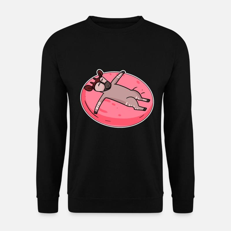 Schlafendes Okapi Waldgiraffe - Unisex Pullover - Schwarz